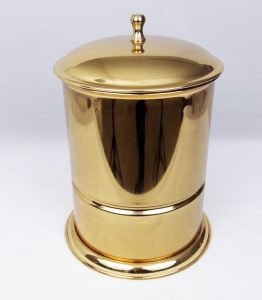 Paslanmaz Altın Kaplama Çöp Kutusu