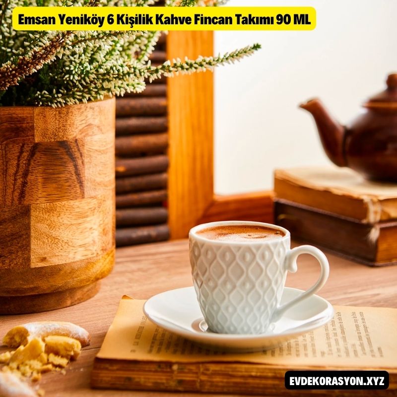 Emsan Yeniköy 6 Kişilik Kahve Fincan Takımı 90 ML Fiyat 139.99TL