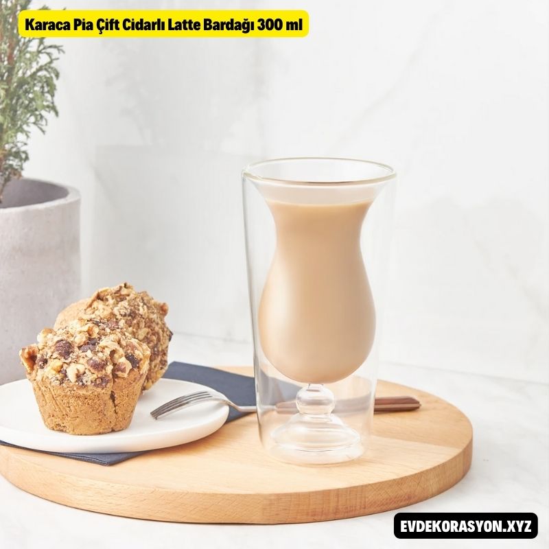 Karaca Pia Çift Cidarlı Latte Bardağı 300 ml