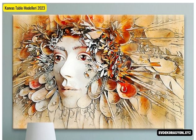 Sanatsal Yüzler Dekoratif Kanvas Tablo